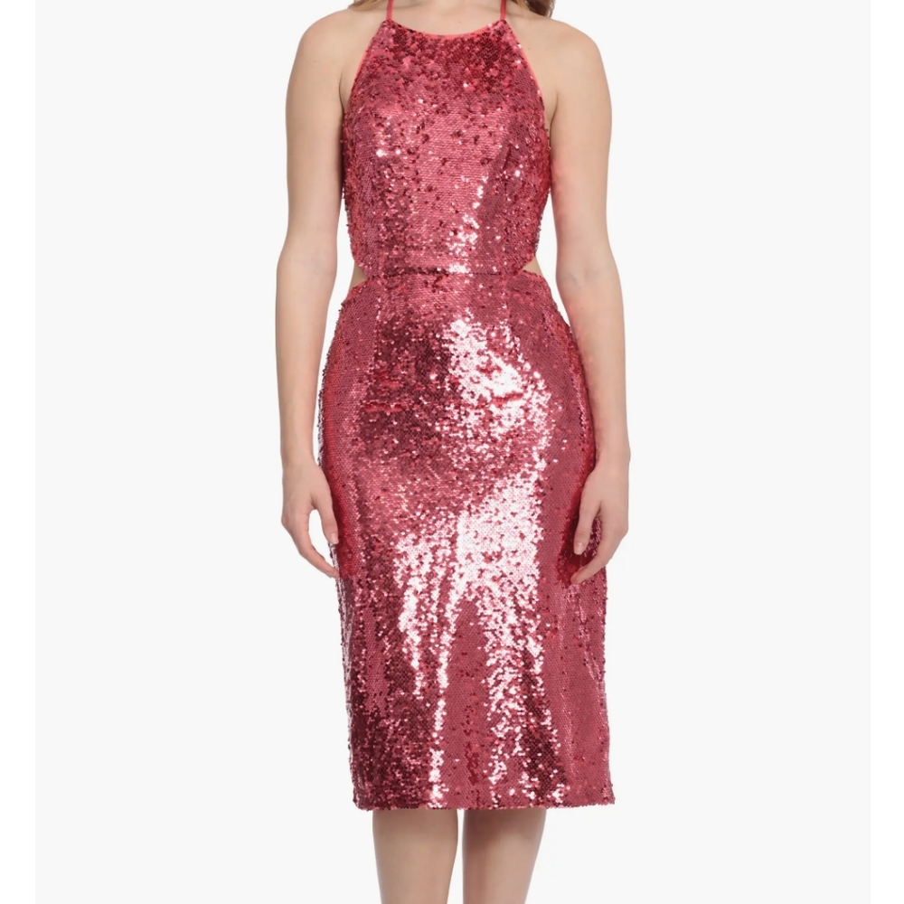 Sequin Cutout Cocktail Dress (Donna Morgan for Maggy)